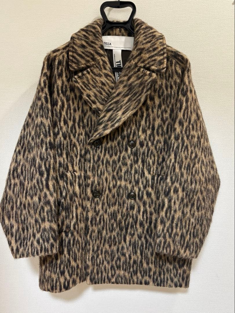 24AW TICCA/ティッカ レオパードシャギーピーコート