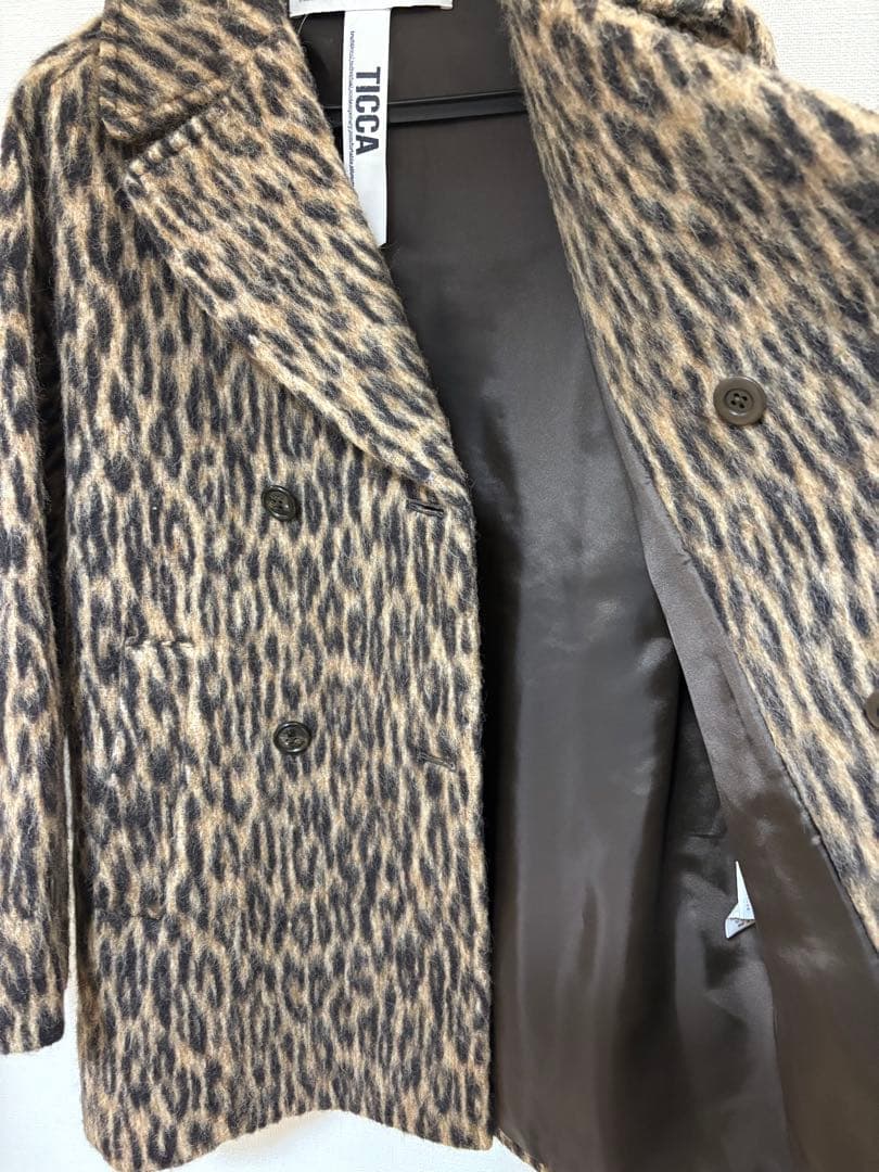 24AW TICCA/ティッカ レオパードシャギーピーコート