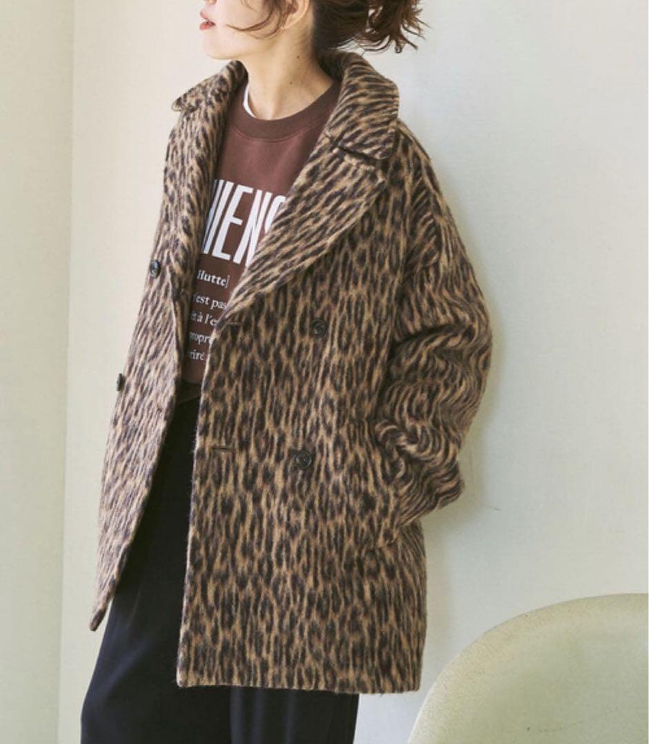 24AW TICCA/ティッカ レオパードシャギーピーコート