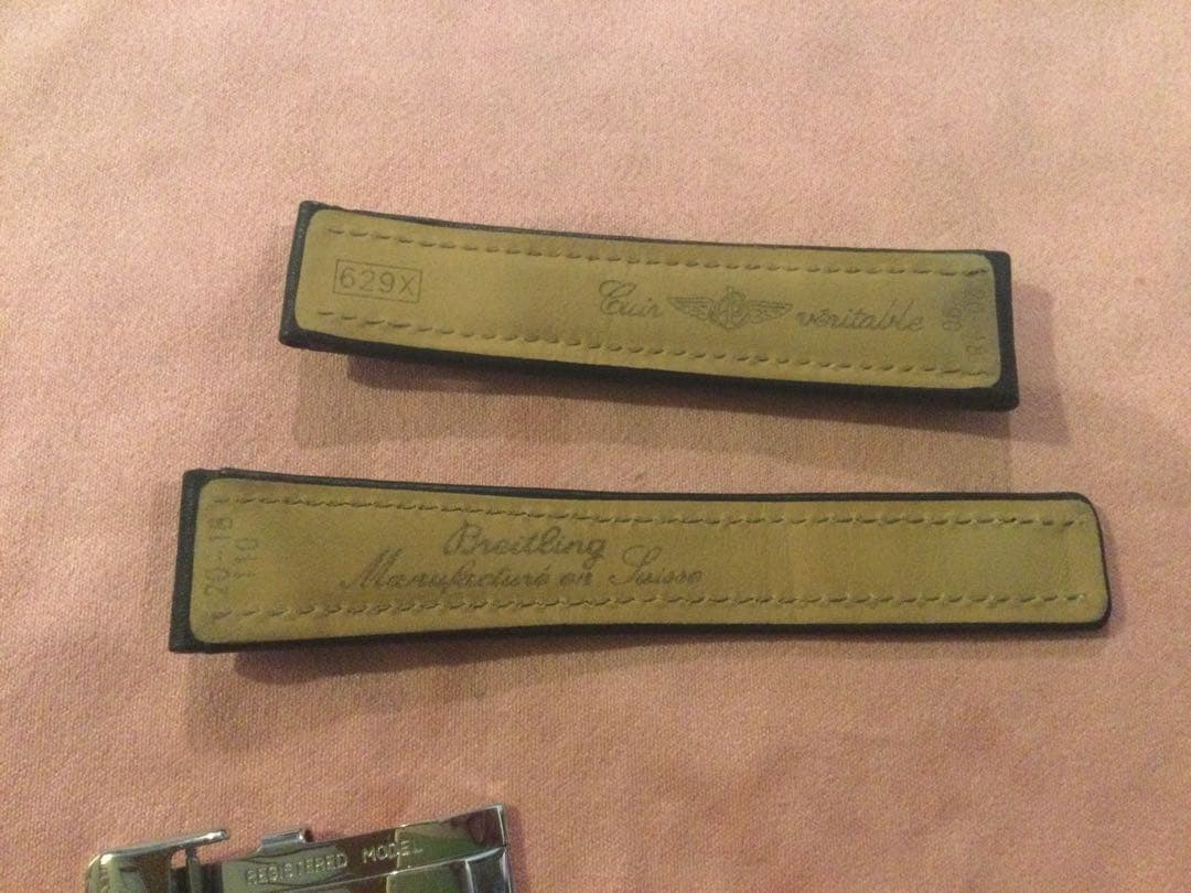 ブライトリング 純正Dバックル 専用カーフベルト