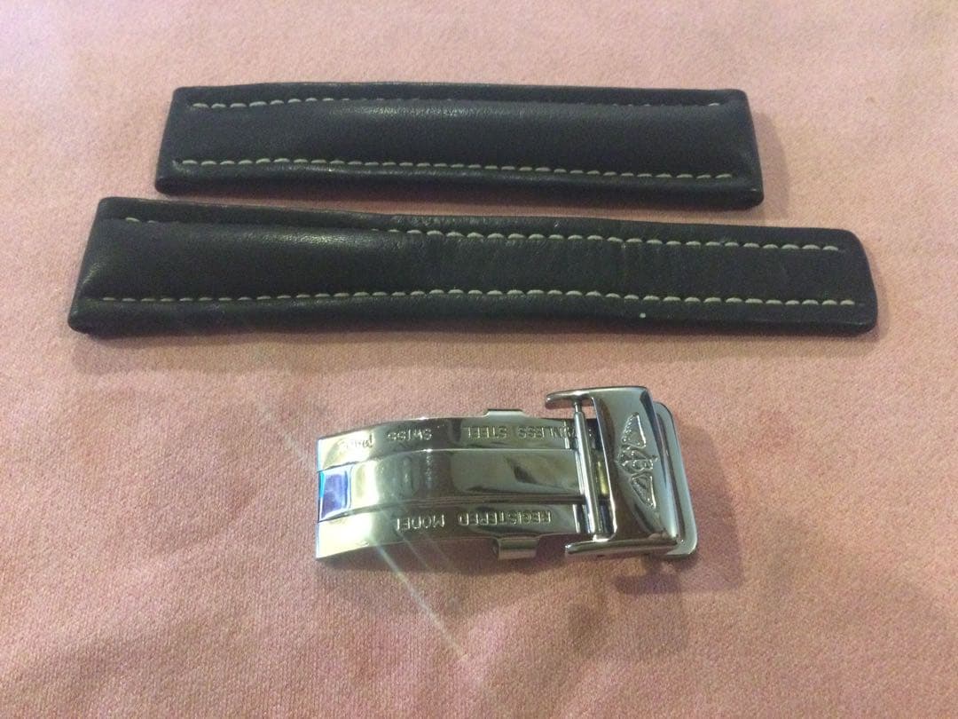 ブライトリング 純正Dバックル 専用カーフベルト