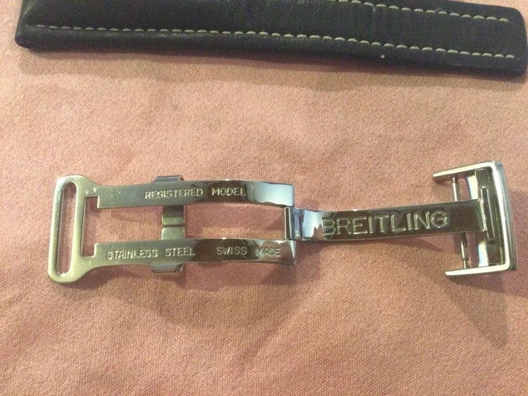 ブライトリング 純正Dバックル 専用カーフベルト