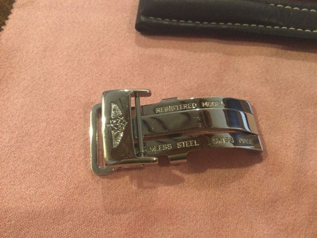 ブライトリング 純正Dバックル 専用カーフベルト