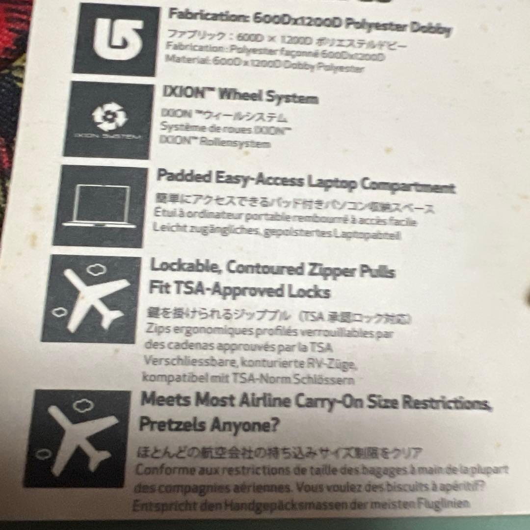 新品バートン BURTON チェック柄キャリーバック PC保護あり