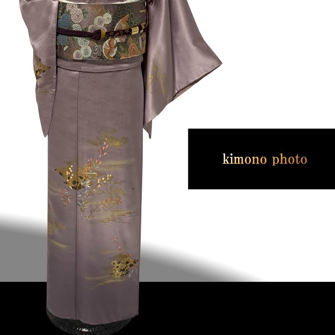 【新品、未使用】正絹【極上逸品】トールサイズ 金彩友禅 刺繍 訪問着フルセット