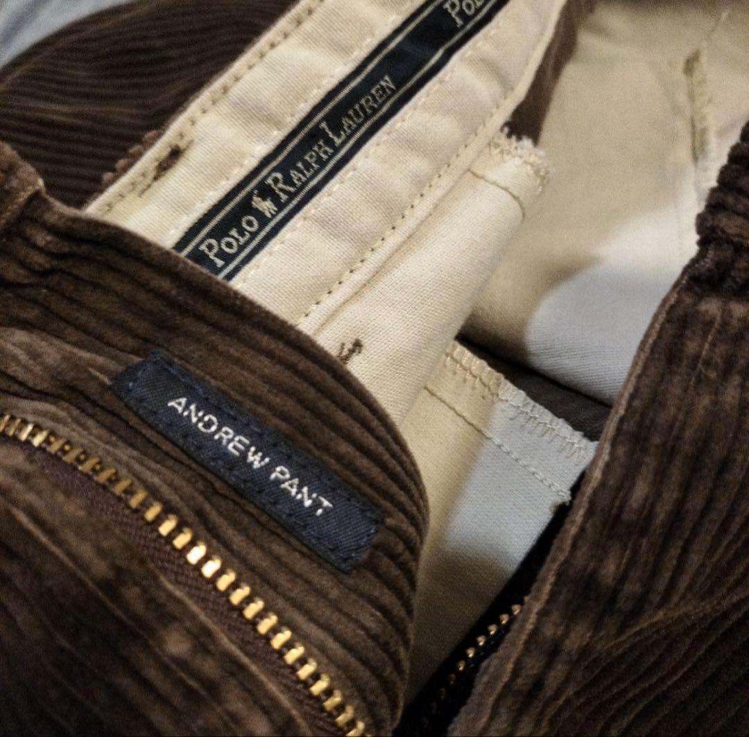 90s USA製 ラルフローレン コーデュロイANDREW PANT 36×32