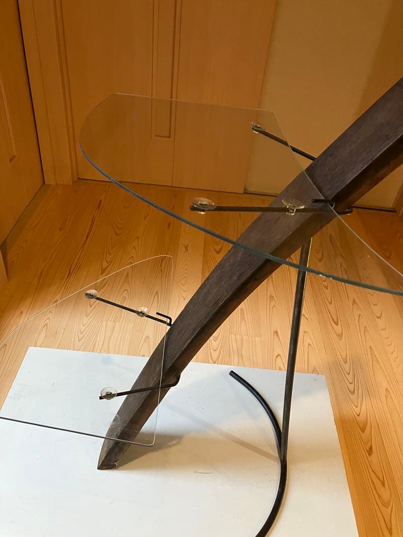 希少品　オーダーラック　古材　スクラップウッド　アイアン　ガラス　シェルフ　棚