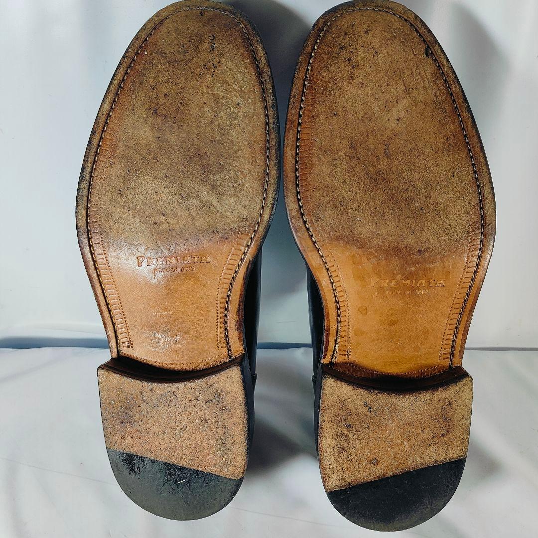 【極艶美品】PREMIATA イタリア製 ブラックラピド製法　高級黒艶本革 革靴