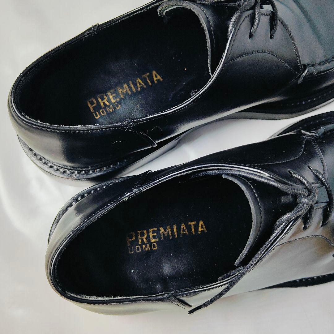 【極艶美品】PREMIATA イタリア製 ブラックラピド製法　高級黒艶本革 革靴