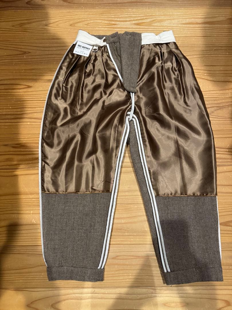 HED MAYNER スラックス　ベージュヘリンボーン
