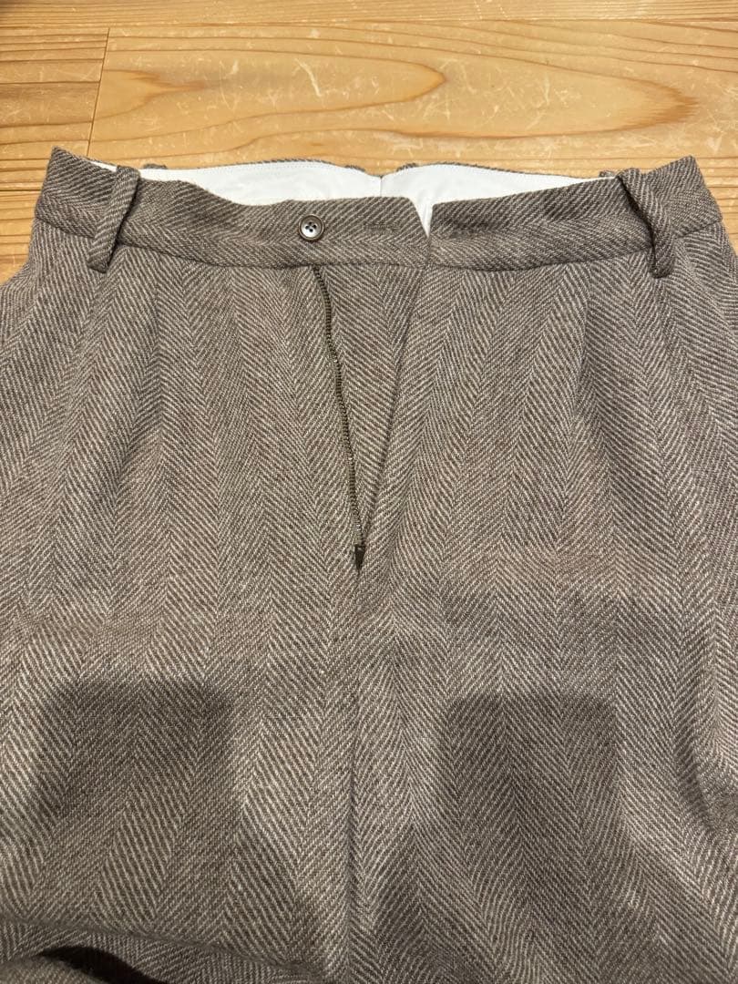 HED MAYNER スラックス　ベージュヘリンボーン