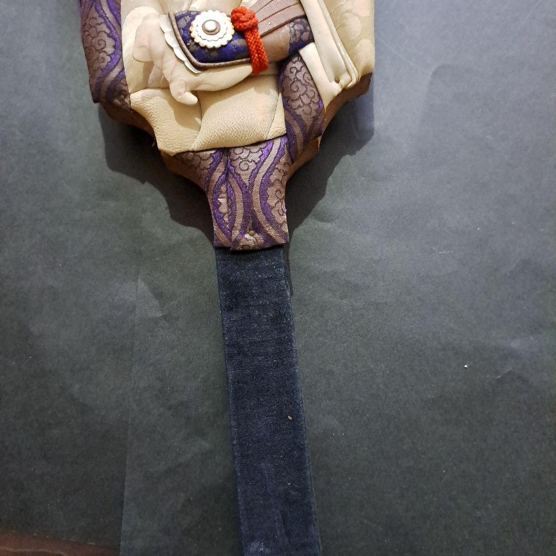 江戸羽子板　大丸特選　共箱入　緞子、綸子　桐板 牡丹図　市川団十郎写