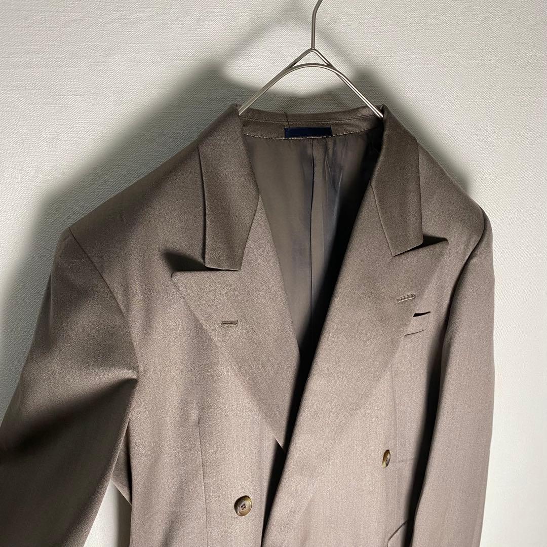 MEN'S BIGI ダブル ヴィンテージ スーツ セットアップ 微光沢 表記4