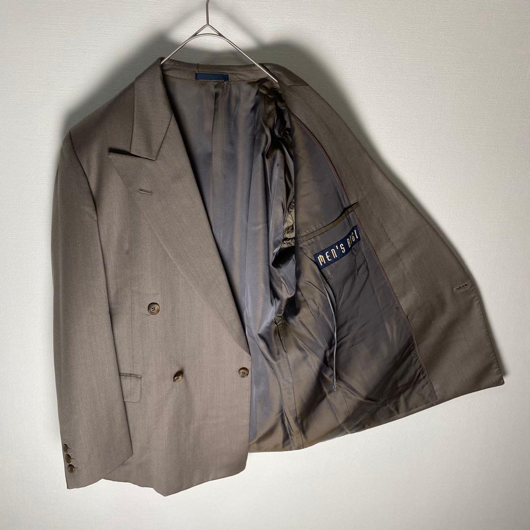 MEN'S BIGI ダブル ヴィンテージ スーツ セットアップ 微光沢 表記4