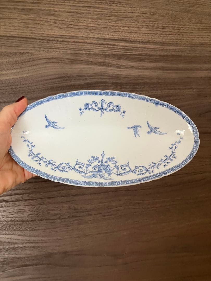 フランスアンティーク　ジアン　マリーアントワネット　ラヴィエ プレート