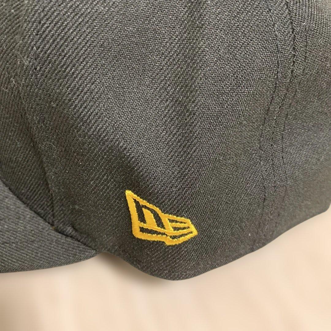 New Era ニューエラ 虎刺繍キャップ 虎文字 黒 阪神タイガース