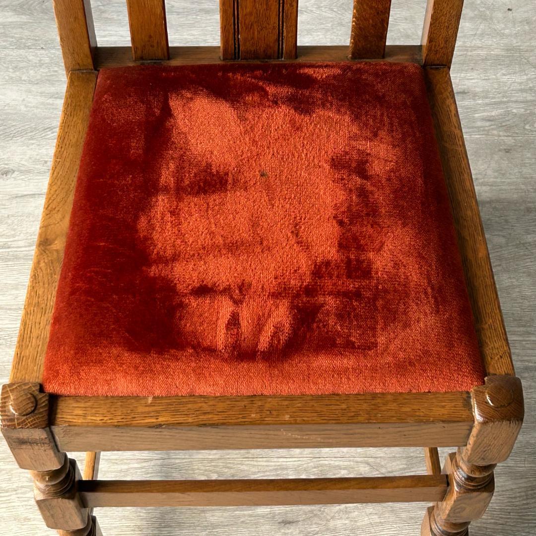 イギリス アンティーク 家具 ダイニング チェア オーク　椅子 英国 403A