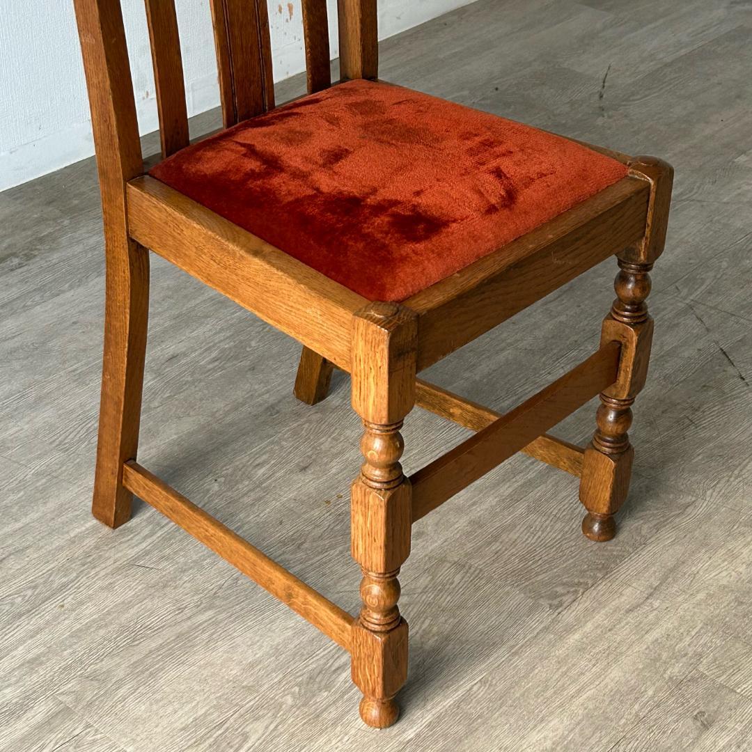 イギリス アンティーク 家具 ダイニング チェア オーク　椅子 英国 403A