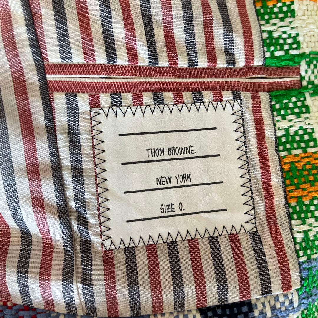 超希少レア！ トムブラウン ノーカラージャケット ツイード マルチカラー 0