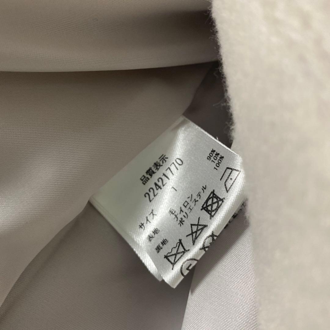 2wayポケファーノーカラーコート　ピンクベージュ　S