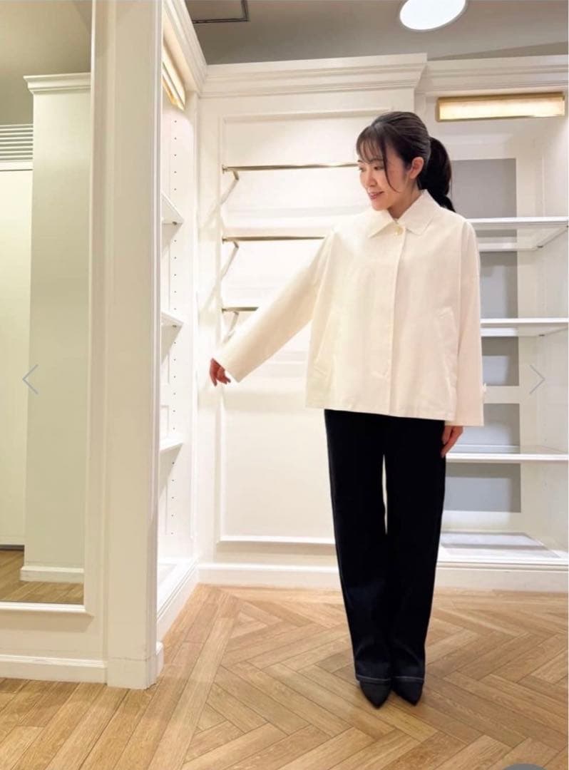 マッキントッシュロンドン ロズリー ウェザーコットンステンカラーショートコート