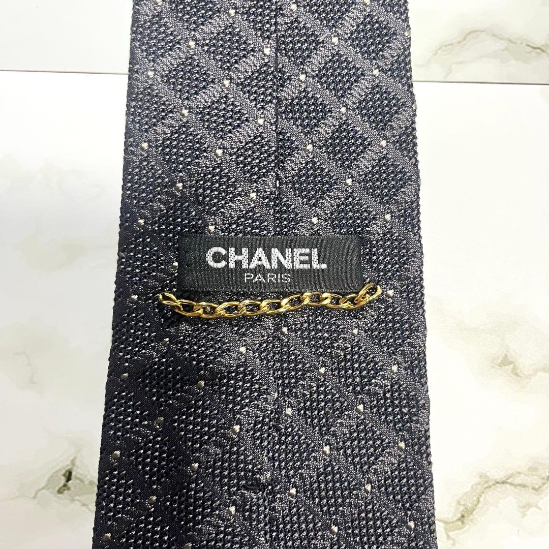 美品✨　CHANEL ネクタイ　チェーン　ジャガード