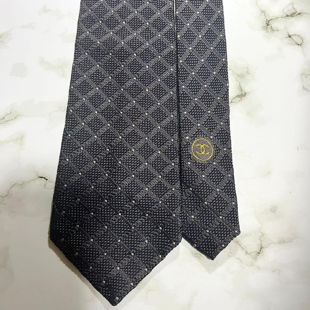美品✨　CHANEL ネクタイ　チェーン　ジャガード