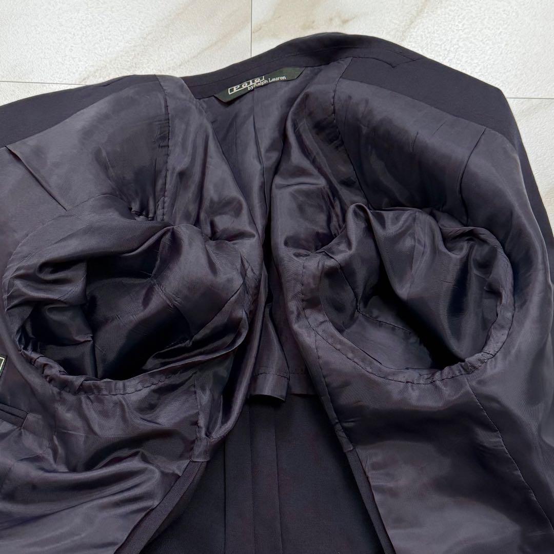 美品✨ポロ ラルフローレン テーラードジャケット 紺ブレ 背抜き