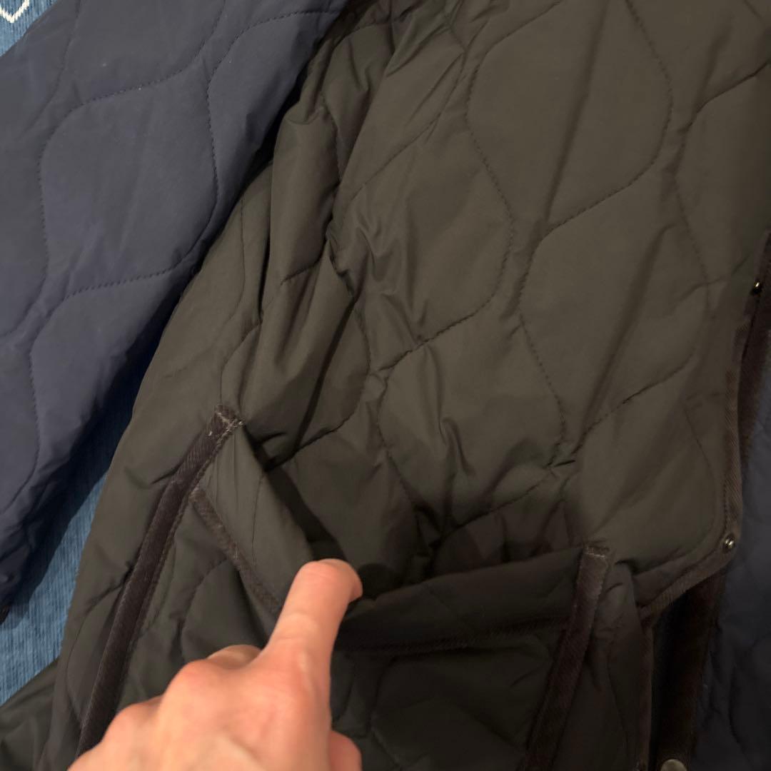 フラボア　キルティングロングコート ネイビー/ブラック　メンズ、レディー