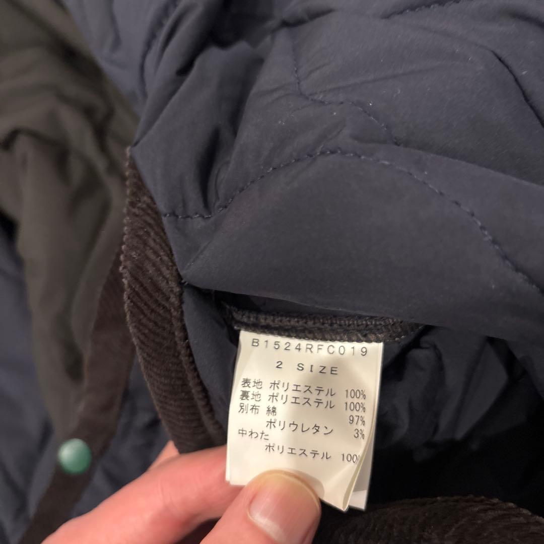 フラボア　キルティングロングコート ネイビー/ブラック　メンズ、レディー