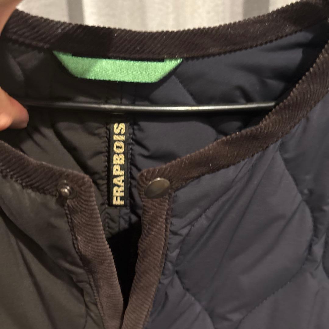 フラボア　キルティングロングコート ネイビー/ブラック　メンズ、レディー