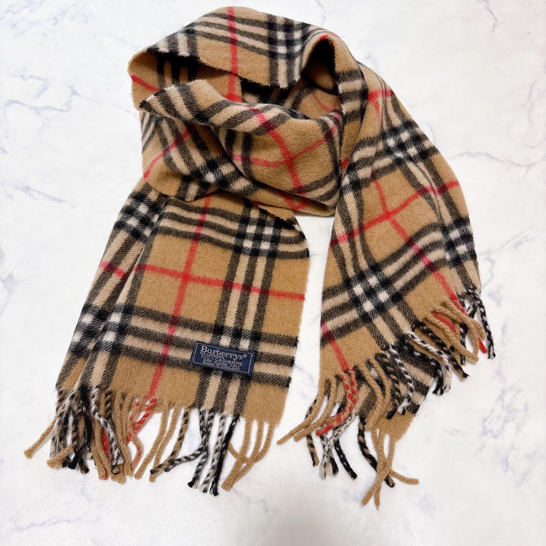 【極美品】Burberry バーバリー　カシミヤ100% ノバチェック　マフラー