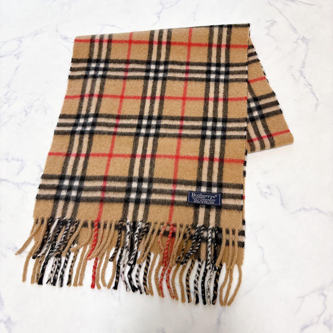 【極美品】Burberry バーバリー　カシミヤ100% ノバチェック　マフラー