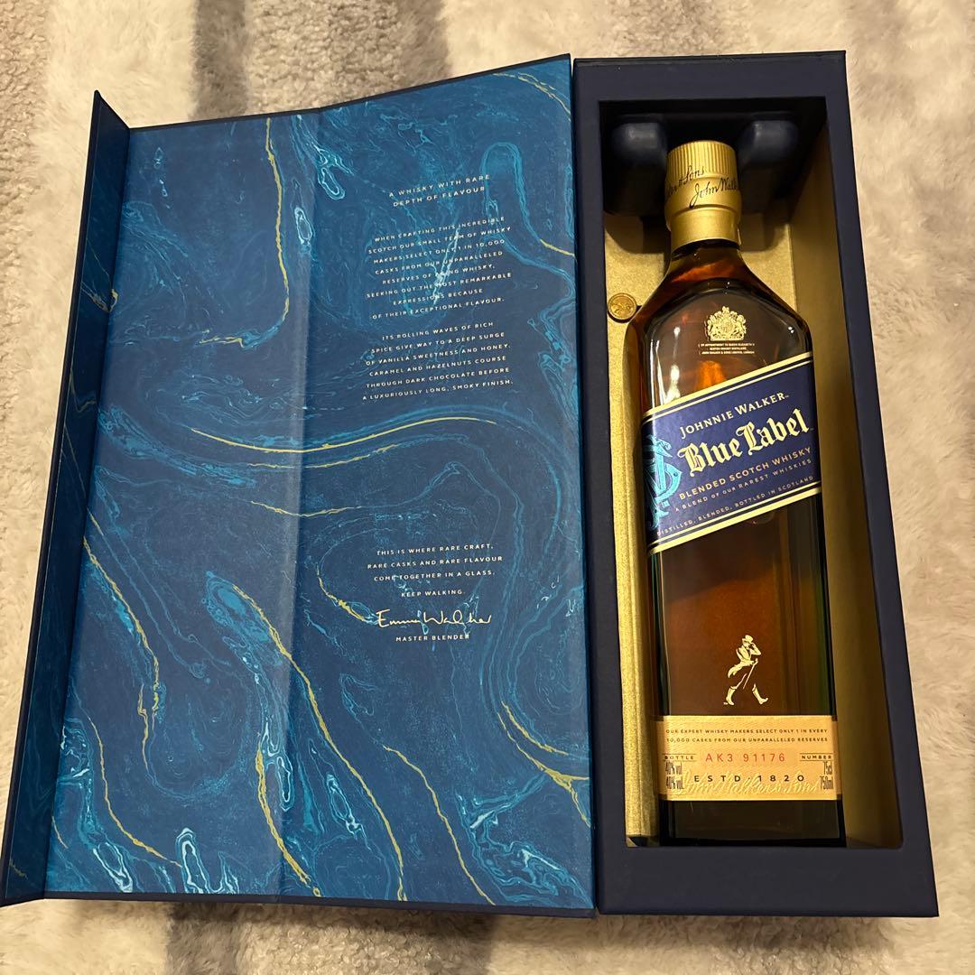 ジョニーウォーカー ブルーラベル ウイスキー ブレンデッド スコッチ 箱付き …