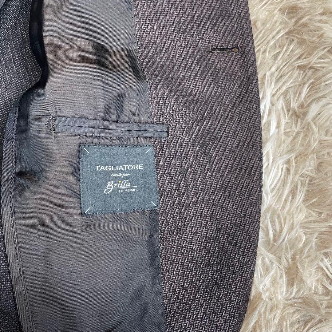 美品 タリアトーレ ブリッラ別注 テーラードジャケット メンズ リネン混