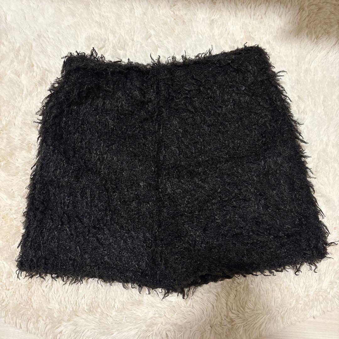 Eaphi FLUFFY SHORT PANTS ニットショートパンツ ブラック