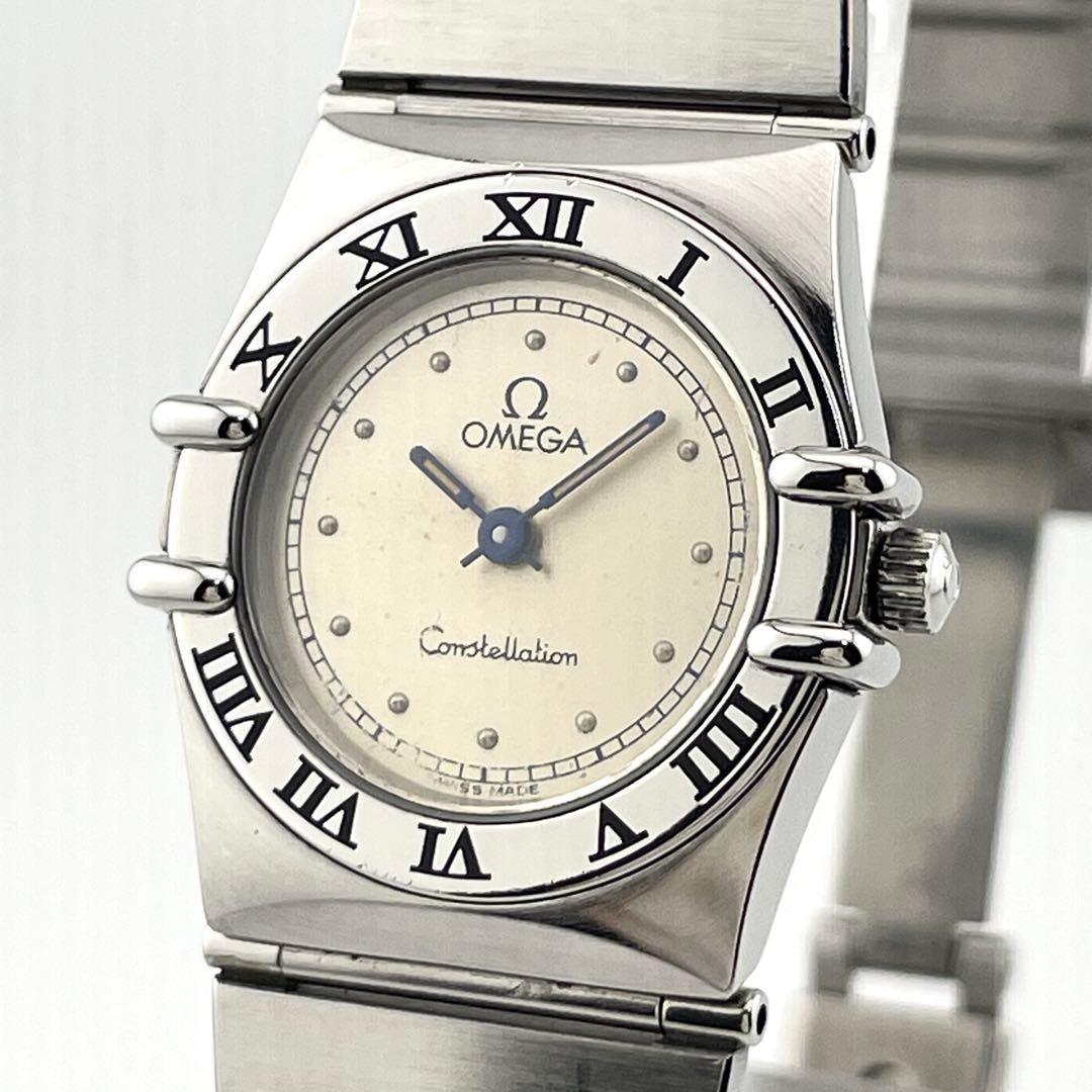 オメガ　ミニ　コンステレーション　フラットベゼル　腕時計　レディース　動作未確認
