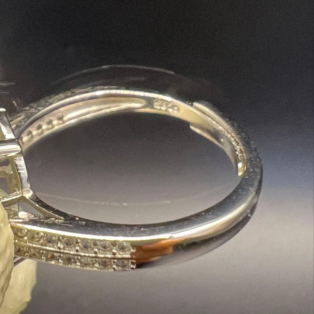 新品天然トパーズスカイブルーのS925使用リング指輪【海外鑑定書付き】10146