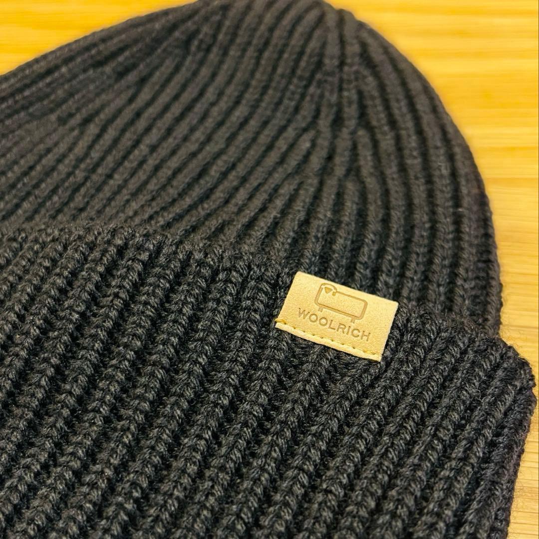 定価1.6万 新品 黒 ウールリッチ メリノウールリブビーニー ユニセックス