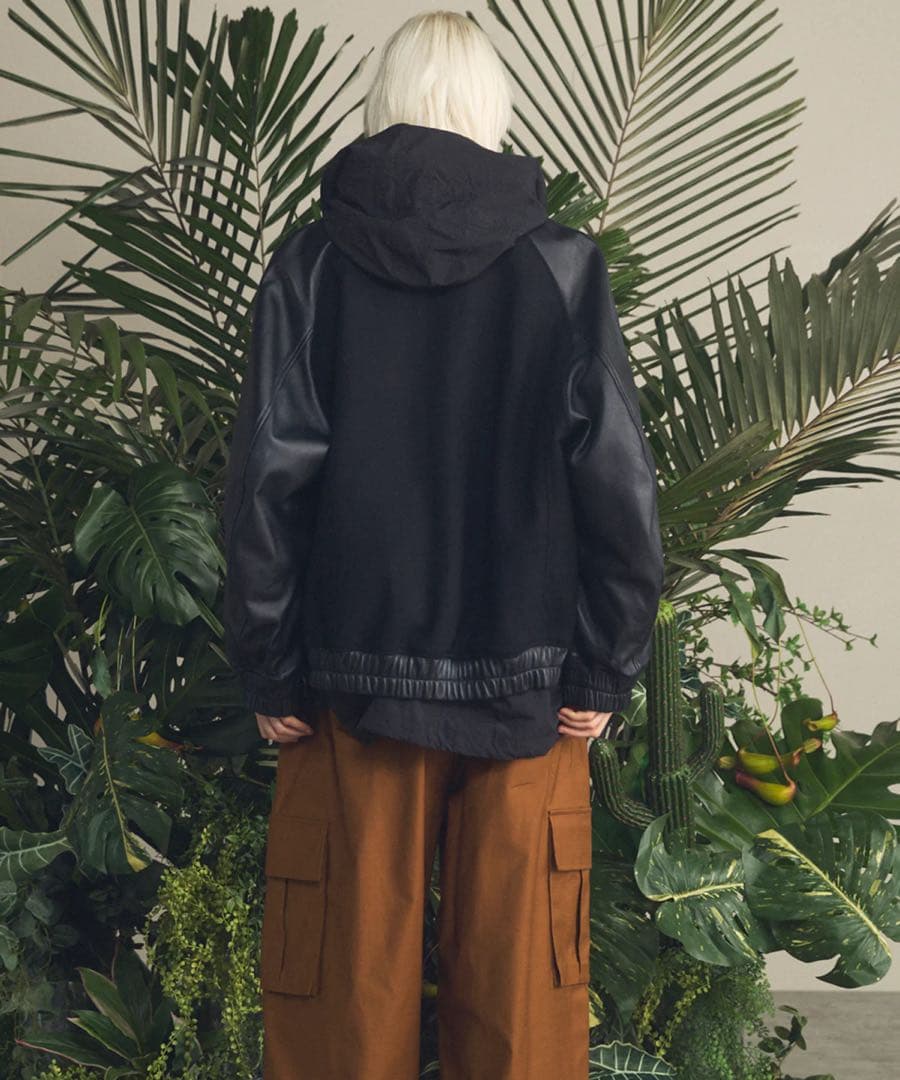 シープレザーメルトンコンビスタジャン