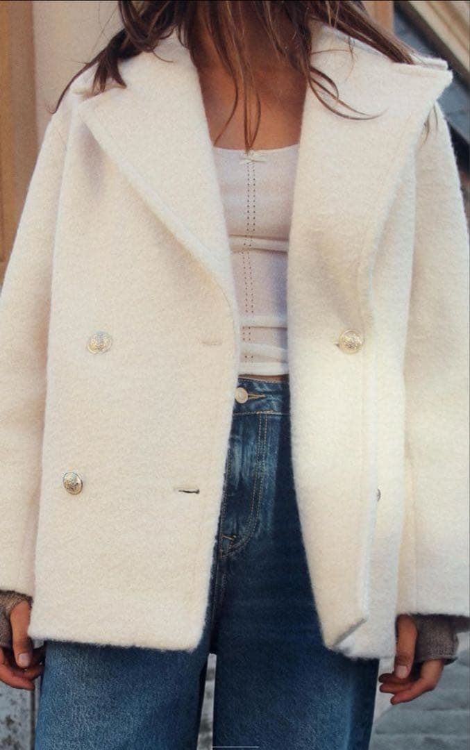 ZARA ダブルブレスト　ブークレコート　XS