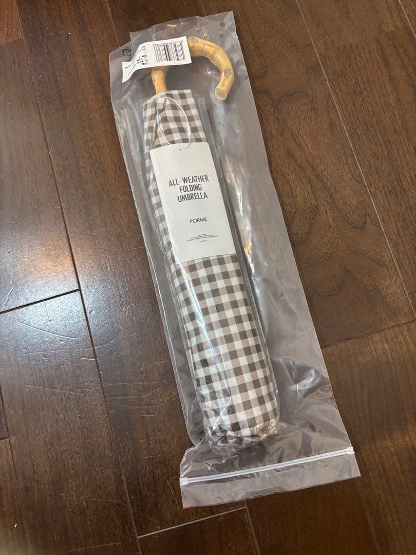 FORME チェック柄 折りたたみ傘ブラウンチェック★新品★ 東原亜希