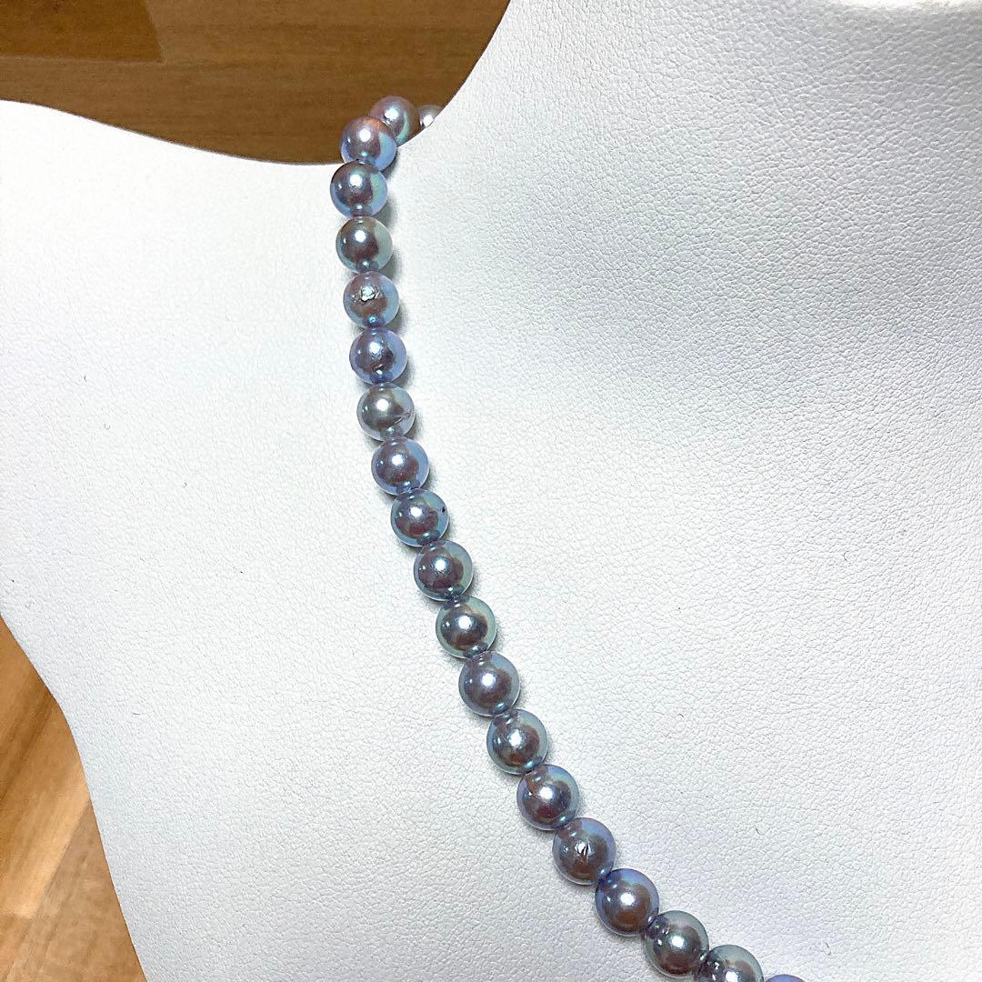 【新品・百貨店商品／総本店】1670ナチュラル色アコヤ真珠グレーフォーマルネック