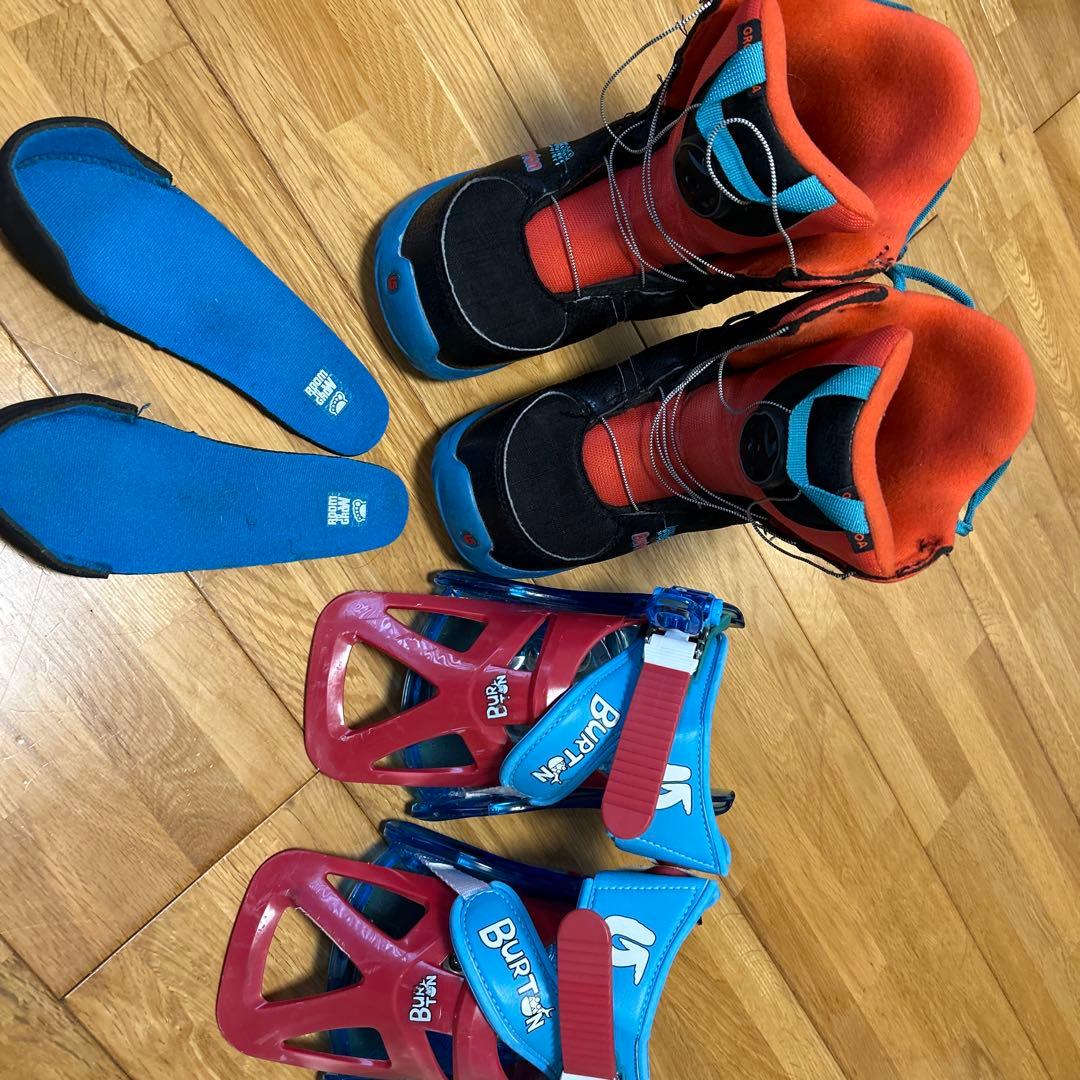 【値下げ】Burton ユース21cm スノーボードブーツとバインディングセット