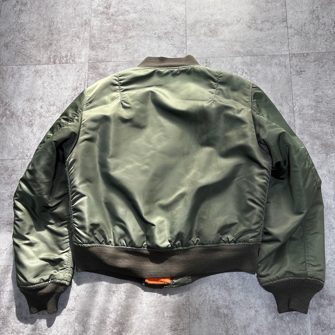 90s 濃緑　alpha USA製　reversible ma-1 jacket