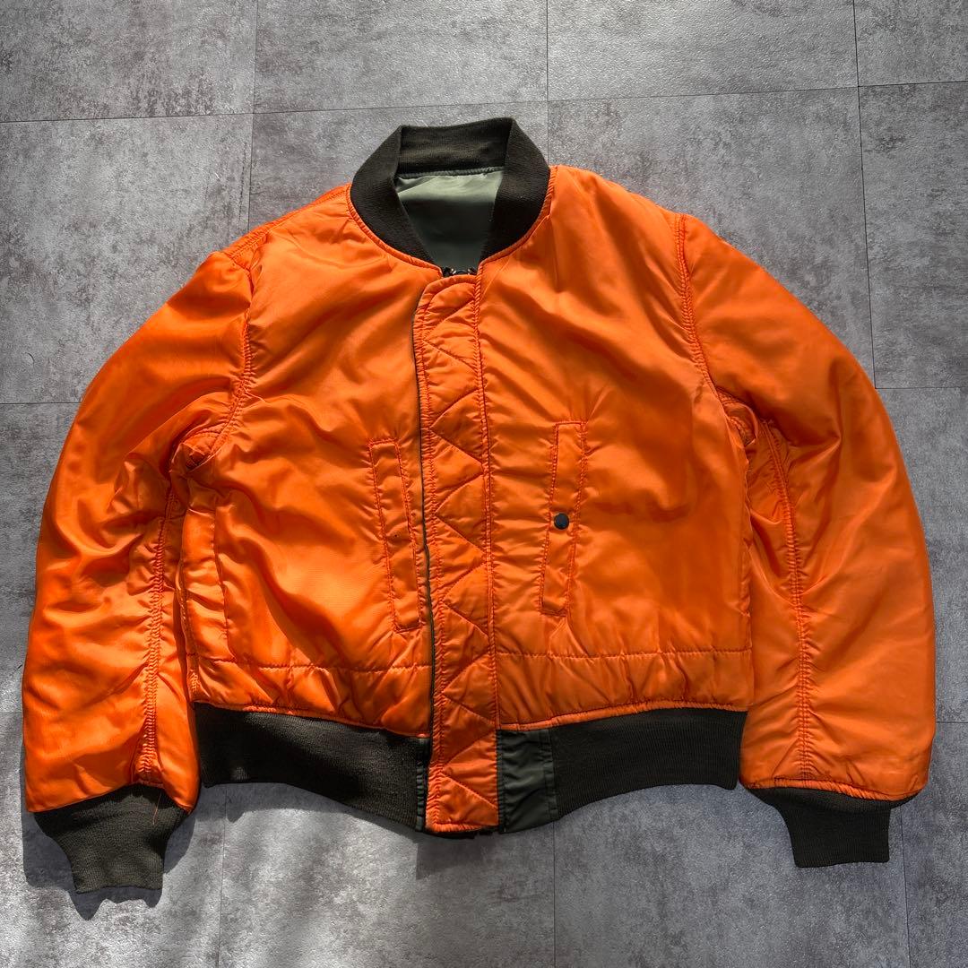 90s 濃緑　alpha USA製　reversible ma-1 jacket