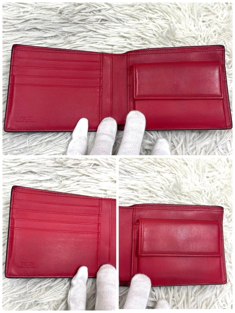 FENDI フェンディ　二つ折り財布　モンスター　ブラック　バグズアイ