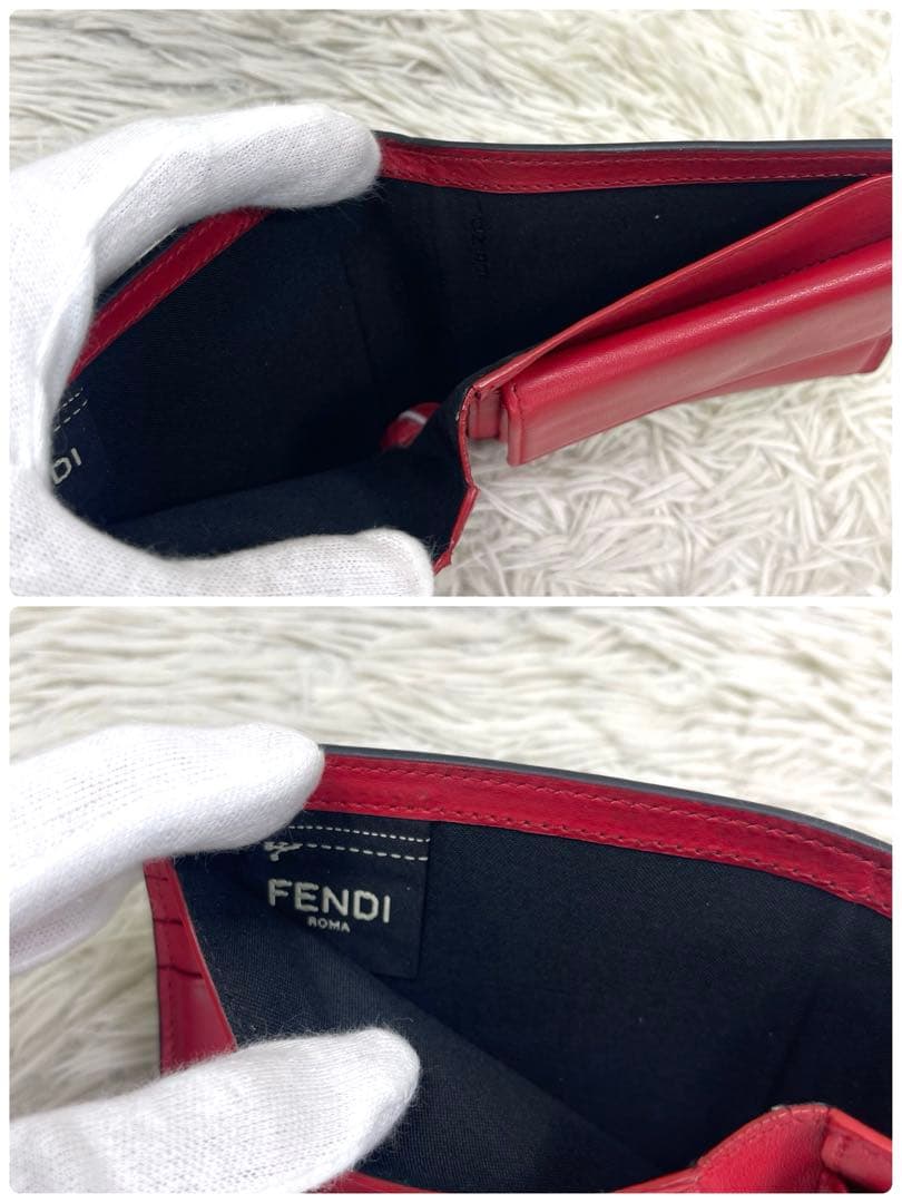 FENDI フェンディ　二つ折り財布　モンスター　ブラック　バグズアイ