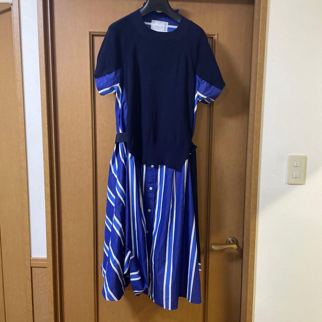 sacai ⭐︎ニット　ドッキング　ワンピース　ストライプ　綾瀬はるか着用