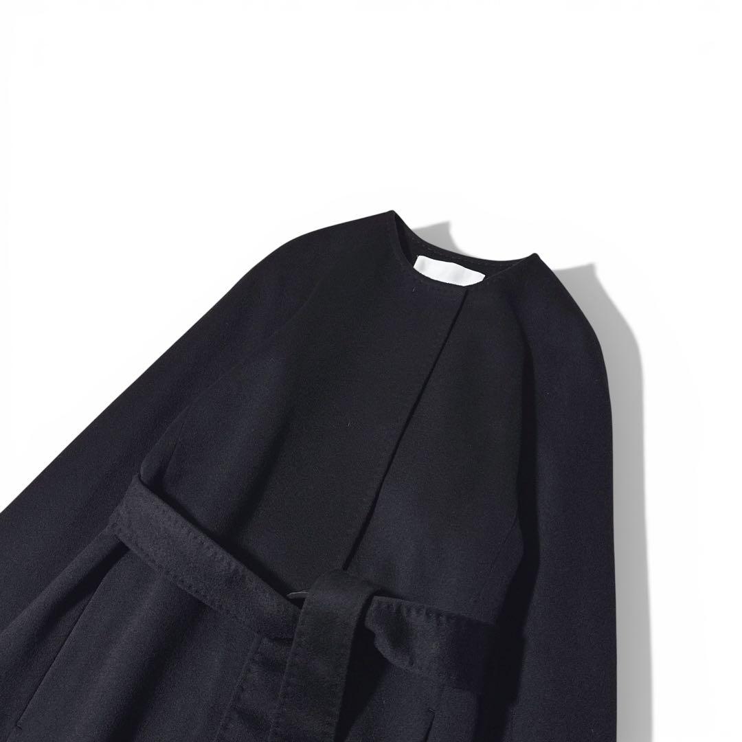 極美品✨️定価16万　22AW　アナイ　イタリア製生地　カシミヤコート　黒　38